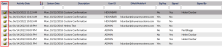 Document Activity Log example with the Open column highlighted, NEW look for Skyware